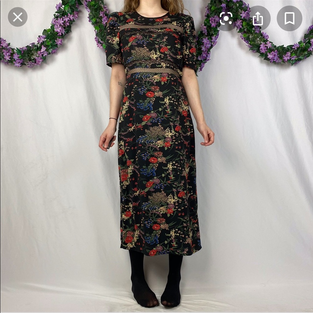 UO Black Motif Midi Dress